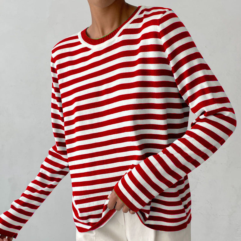 Stilvoller Streifenpullover Damen