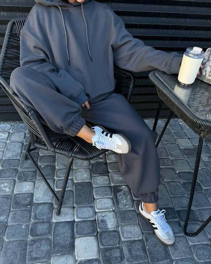 Damen Jogginganzug Bequem Oversized Style