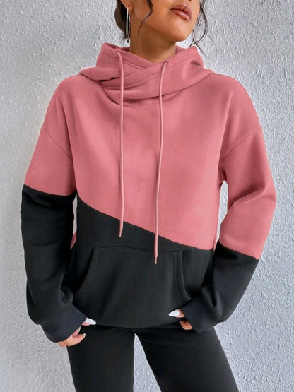Damen Hoodie Hochschließend Bequem