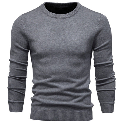 Herren Pullover Rundhals Baumwolle Elegantes Design