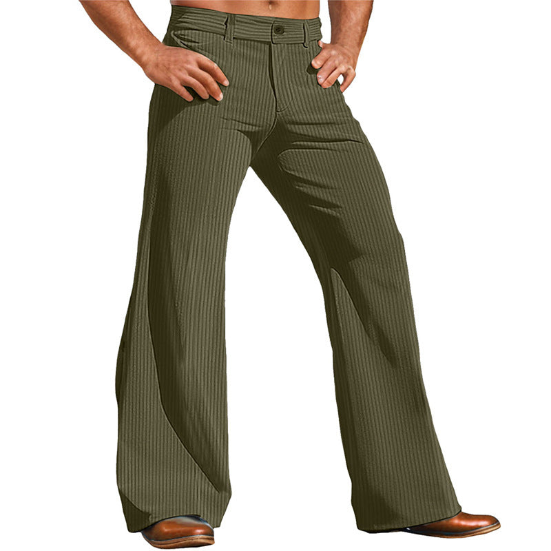 Herren Vintage-Hose Flare-Stil Streifenmuster Elegante Hose