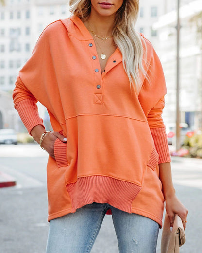 Damen Oversize Kapuzenpullover Bequem Stilvoll