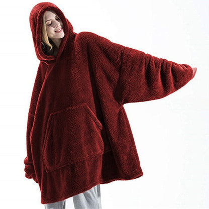 Damen Oversize Hoodie Weich Fleece Kapuze