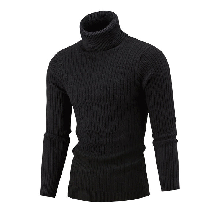 Herren Rollkragenpullover Hochwertig Strick Luxus Design