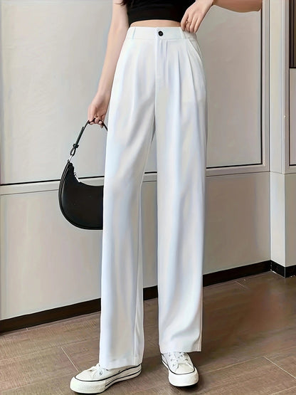 Damenweite Hochbundhose Bequem Elegant