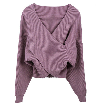 Damen Pullover Fein Strick Moderner Stil
