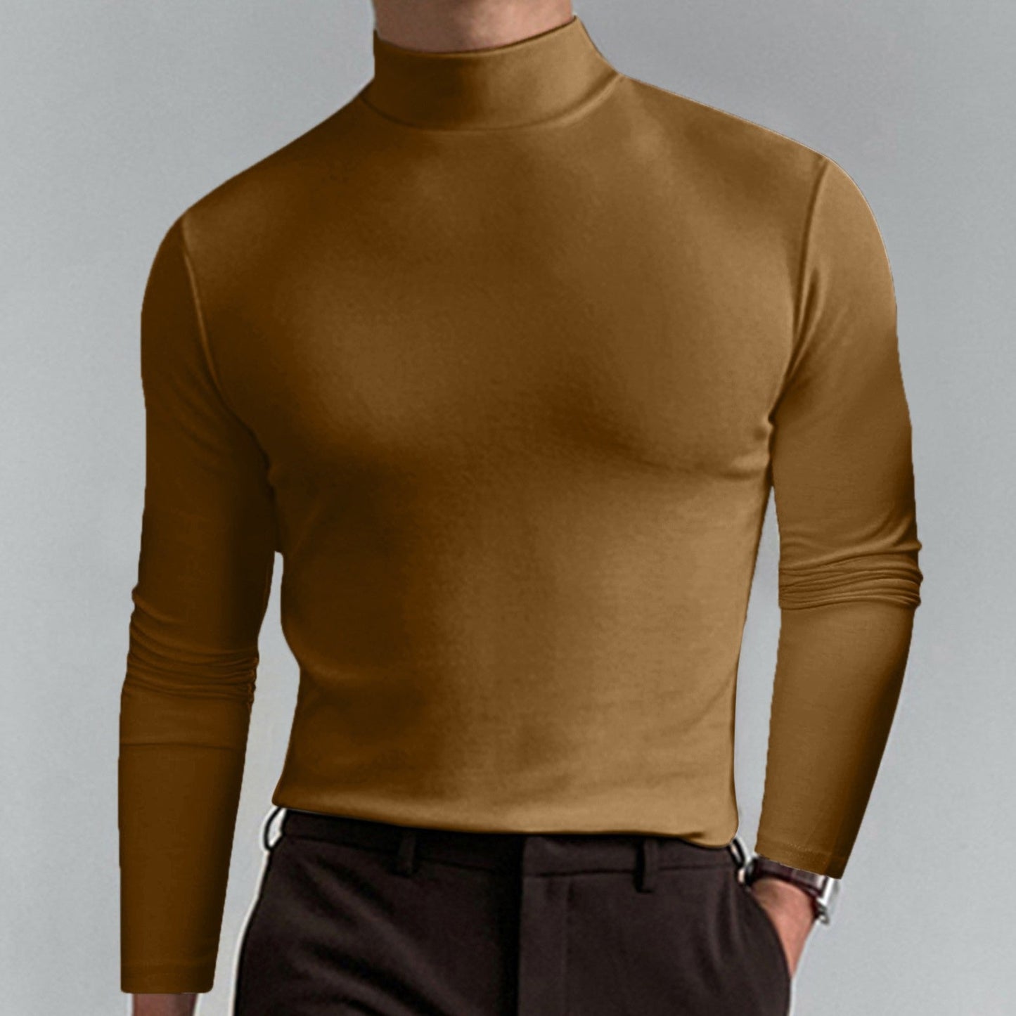Herren Rollkragenpullover Schick Modern