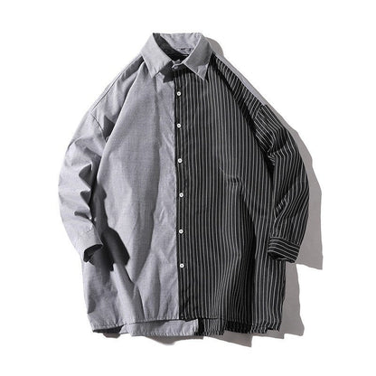 Herren Hemd Modern Asymmetrisch Urban Style