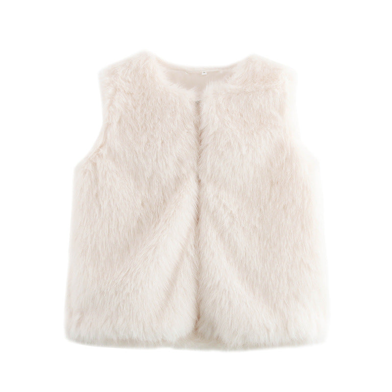Weiche Damenweste Kunstfell Elegant Damenjacke