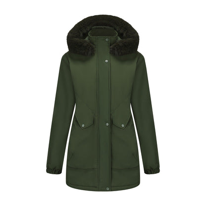 Damen Parka Jacke Wasserfest Kuschelkragen