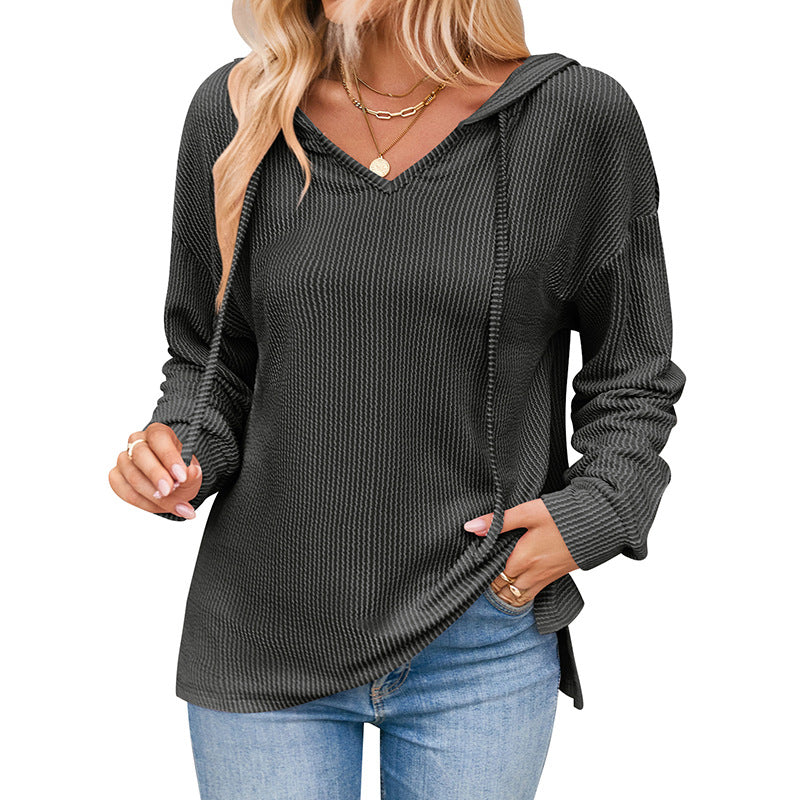 Damen Sweater Lässig V-Ausschnitt Casual Style