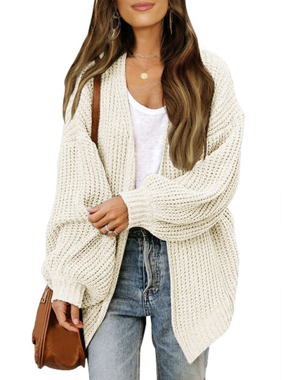 Damen Strickjacke Bequem Oversized Style