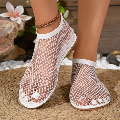 Damen Sandalen Netz Optik Sommer