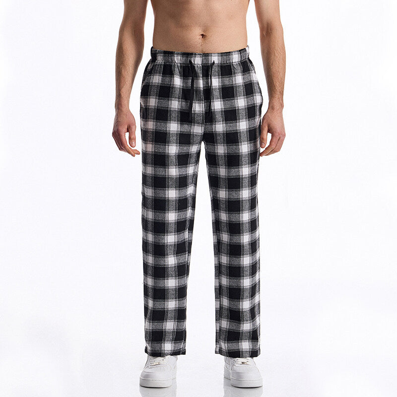 Herren Pyjamahose Weich Flanell Bequem
