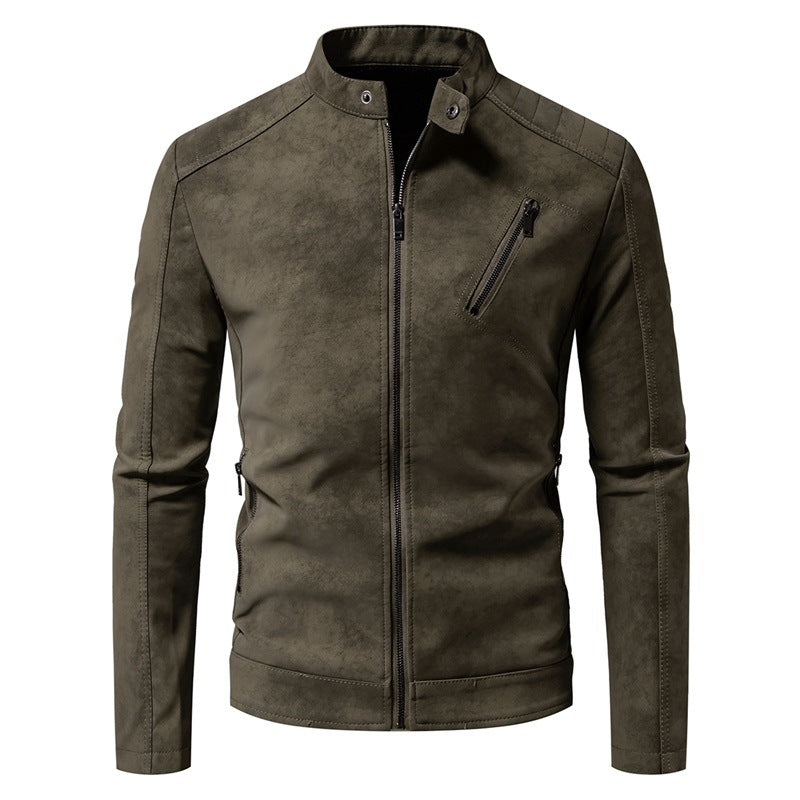 Herren Lederjacke Biker Stil Modern