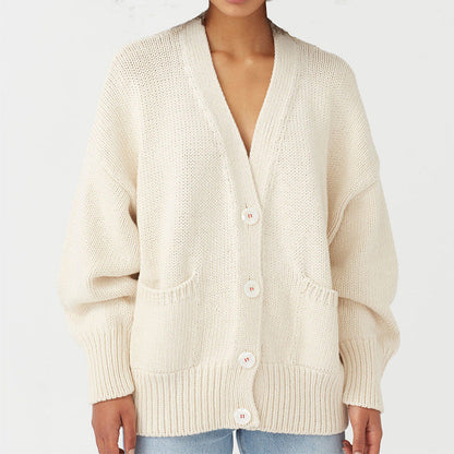 Damen Grobstrick Cardigan Übergröße Stilvoll