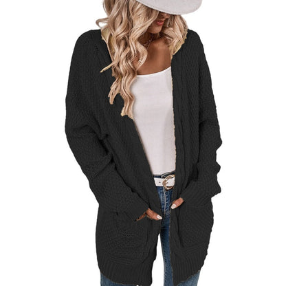 Damen Strickcardigan Großzügig Mit Taschen Elegantes Design