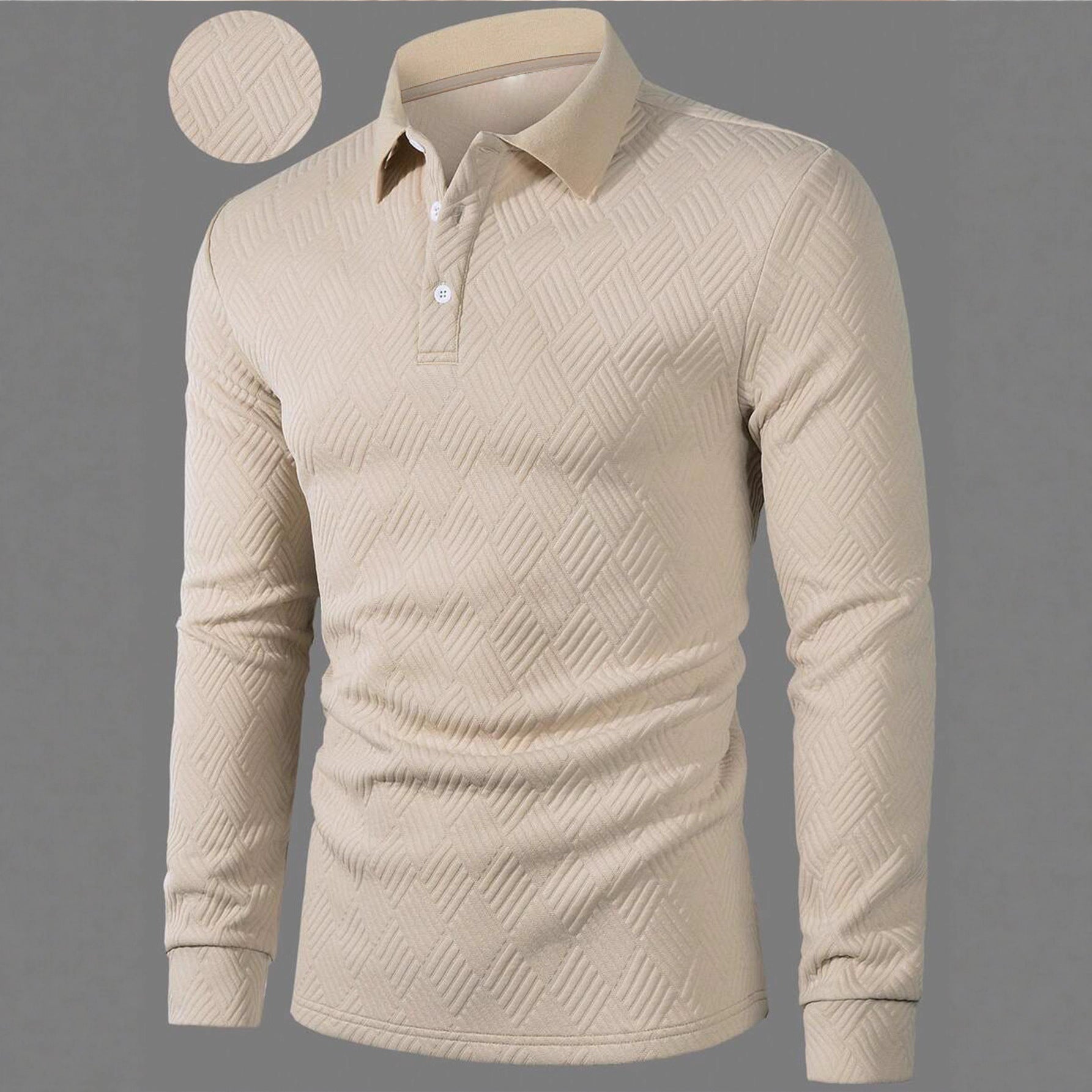 Herren Polo Hemd Langarm Eleganz - IdealeKleiden