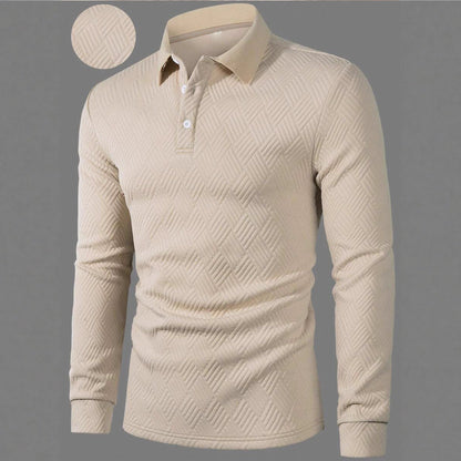 Herren Polo Hemd Langarm Eleganz - IdealeKleiden
