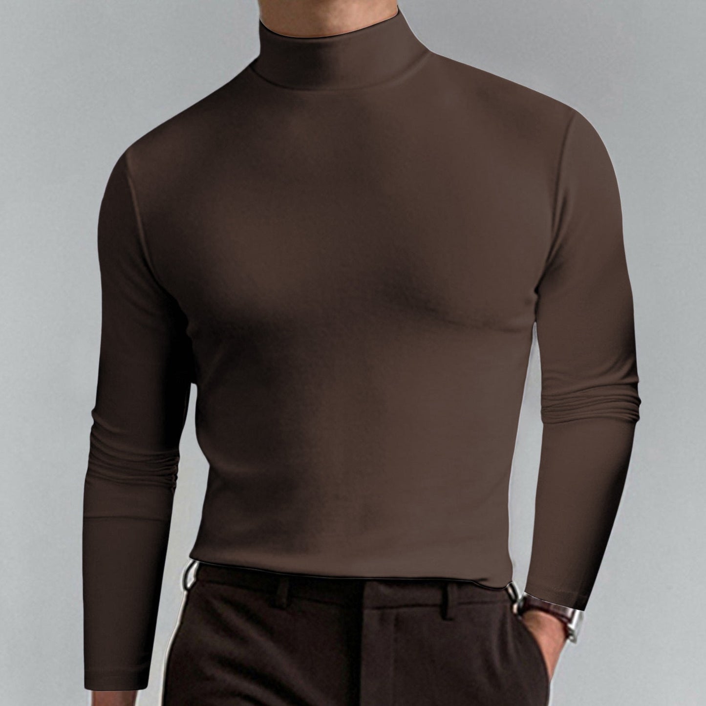 Herren Rollkragenpullover Schick Modern