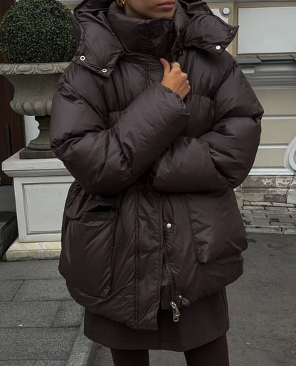Damen Steppjacke Warm Elegant Winter - IdealeKleiden