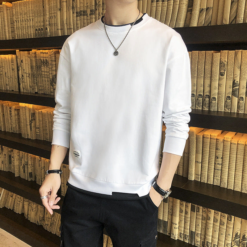 Herren Sweatshirt Lässig Kontrast Saum Trendy - IdealeKleiden