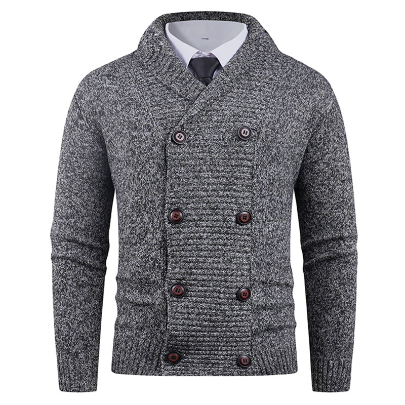 Herren Strickjacke Modern Schalkragen Knopfdesign