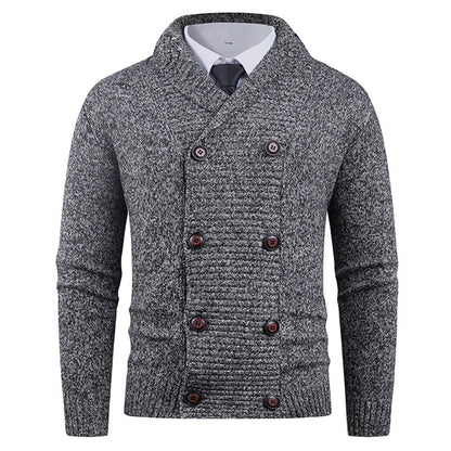 Herren Strickjacke Modern Schalkragen Knopfdesign