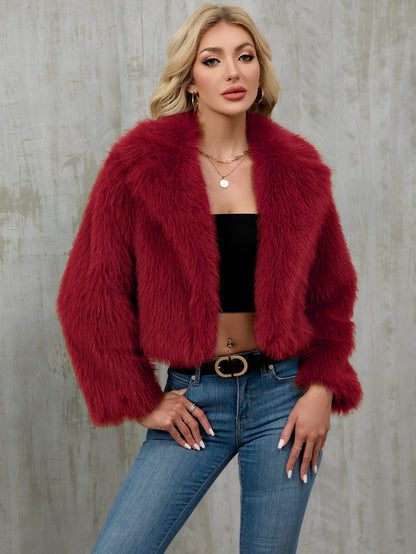 Damen Bolero Jacke Elegant Kunstfell