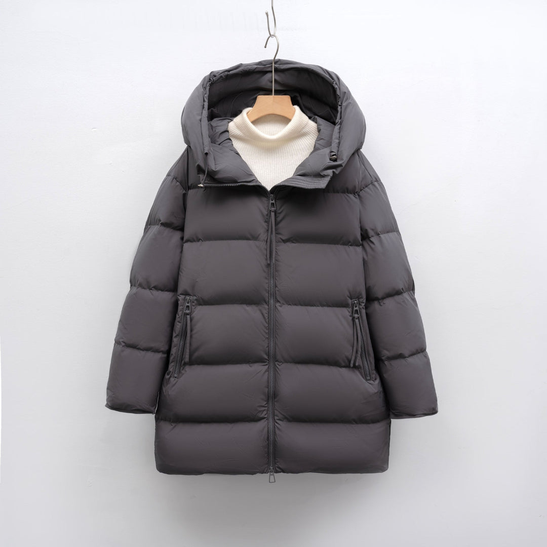 Damen Winterjacke Oversized Kapuze Modern Stil