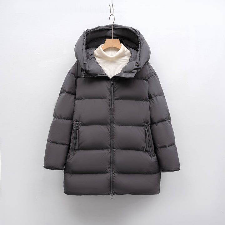 Damen Winterjacke Oversized Kapuze Modern Stil