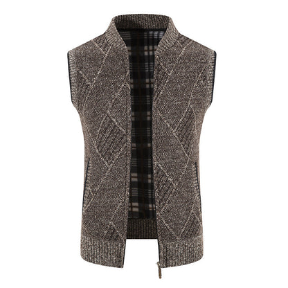 Herren Strickweste Modern Rautenmuster Elegantes Design