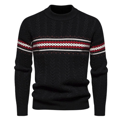 Herren Strickpullover Modern Zopfmuster Elegantes Design