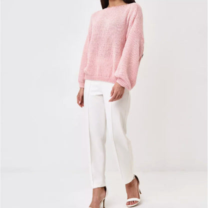 Damen Weicher Off-Shoulder Pullover Trendig Übergröße