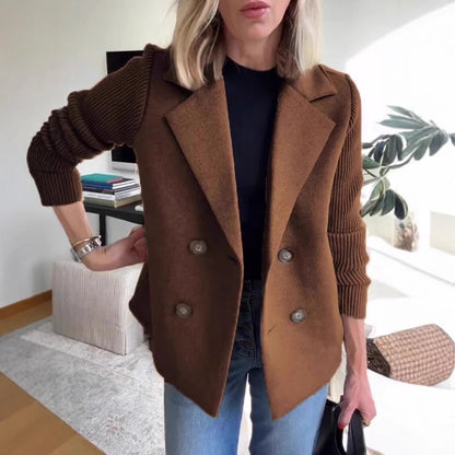 Damen Blazer Elegant Doppelknopf Modern Style