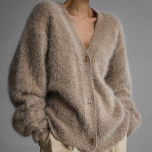 Damen Weich Cardigan Langarm Elegant - IdealeKleiden