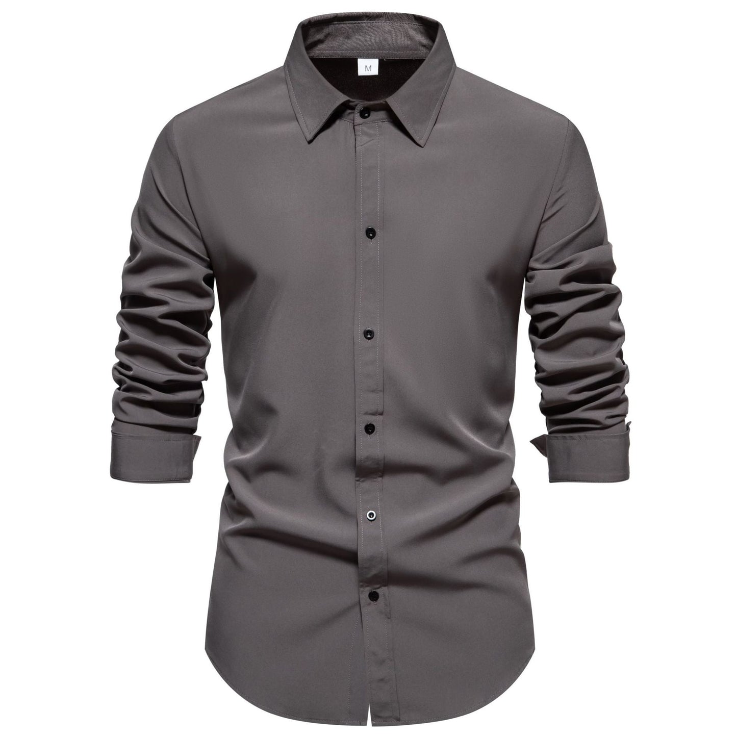 Herren Langarmhemd Baumwolle Moderner Schnitt