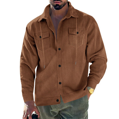Herren Cordjacke Klassisch Schnitt Praktisch