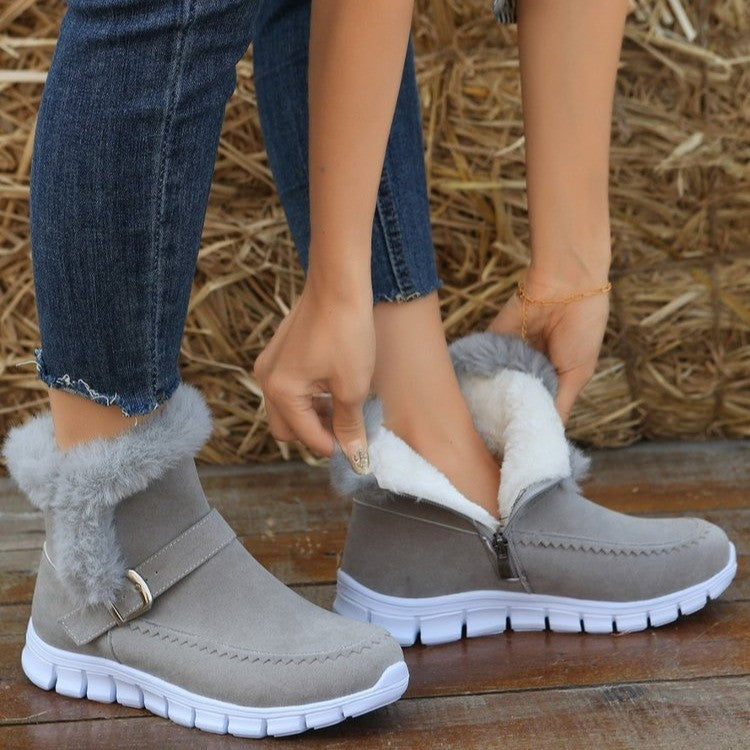 Damen Winterstiefel Weich Kunstfell Elegantes Design - IdealeKleiden
