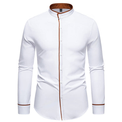 Herren Hemd Elegant Modern Stehkragen