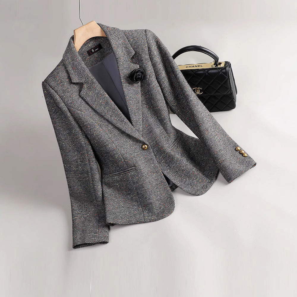 Eleganter Blazer Damen Taillierte Passform Luxus Qualität - IdealeKleiden