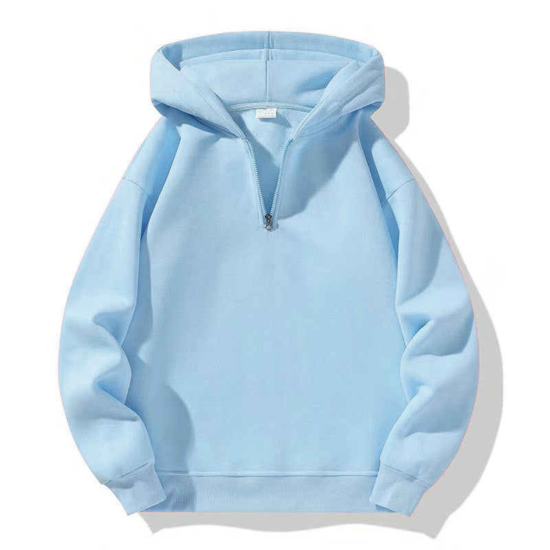 Herren Sportpullover Kapuze Halbzipper