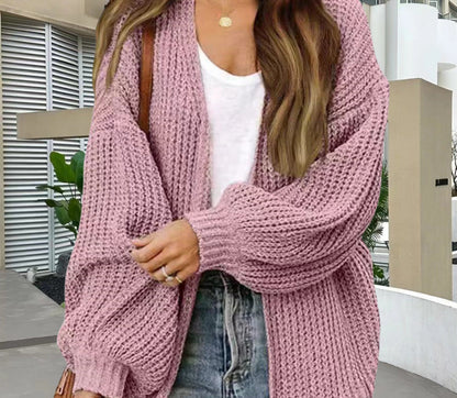 Damen Weich Strickjacke Elegante Oberbekleidung