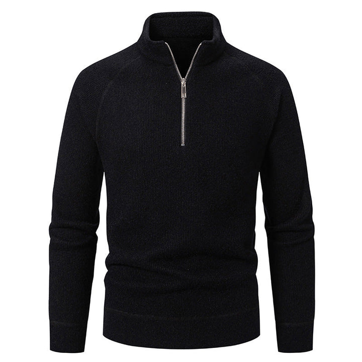 Herren Pullover Modern Raglan Ärmel Reißverschluss