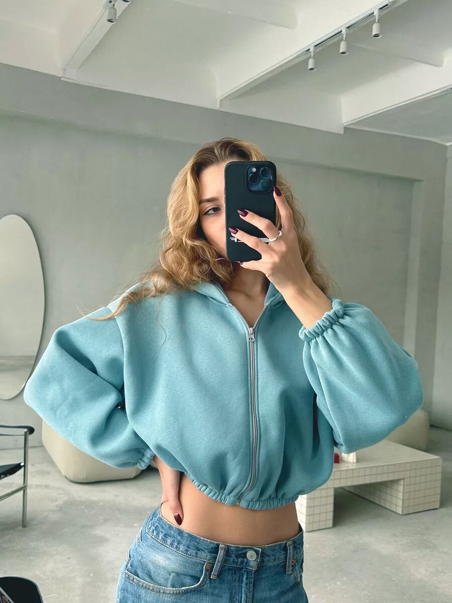 Damen Oversized Pullover Kapuze Groß Ärmel Mode