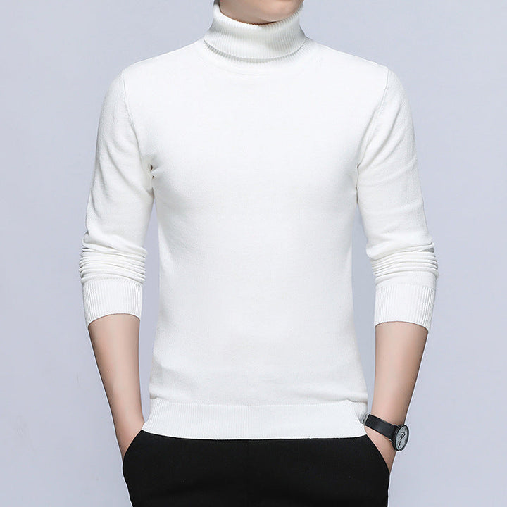 Herren Rollkragenpullover Soft Baumwolle Bequem - IdealeKleiden