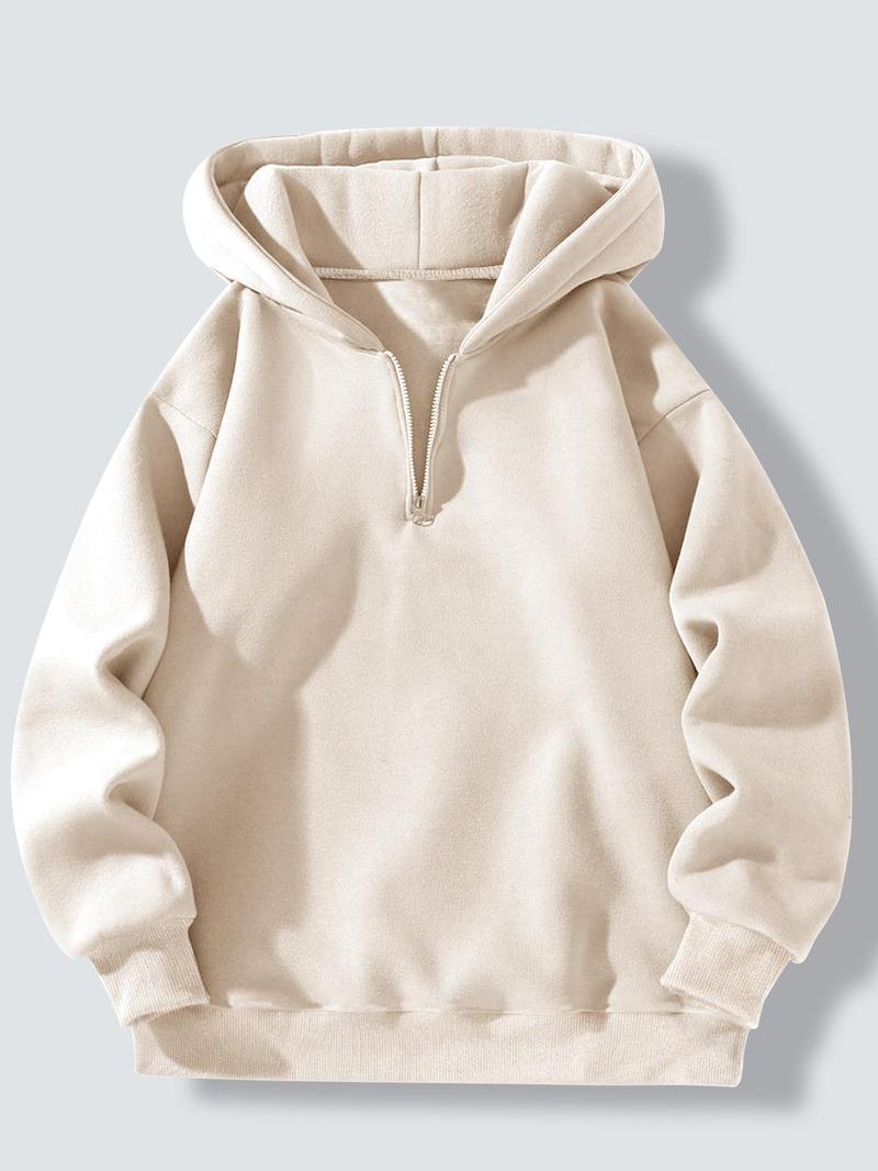 Herren Sportpullover Kapuze Halbzipper