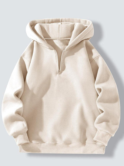 Herren Sportpullover Kapuze Halbzipper