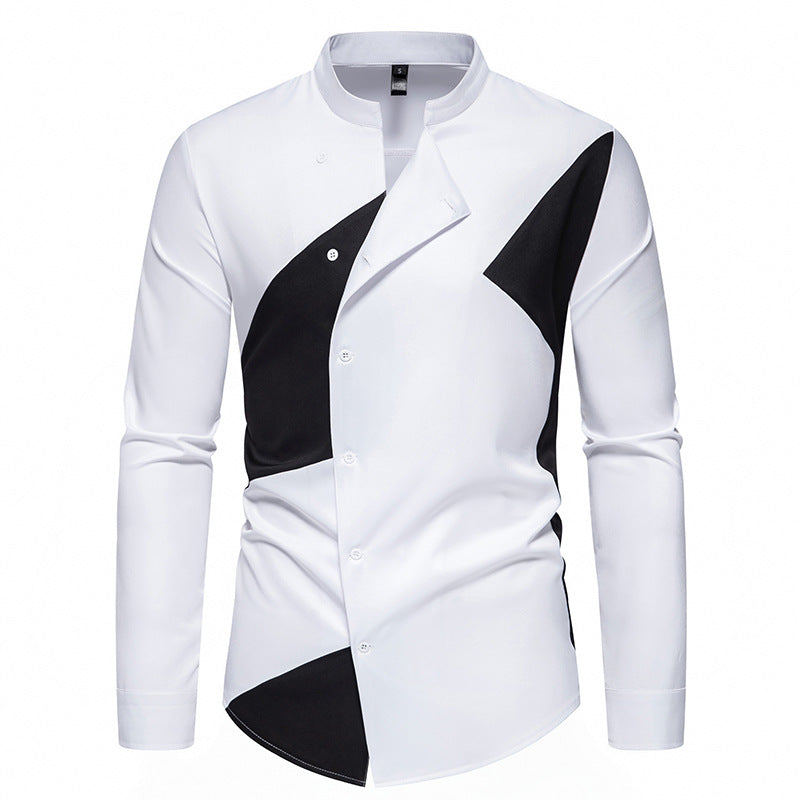 Herren Hemd Modern Asymmetrisches Design