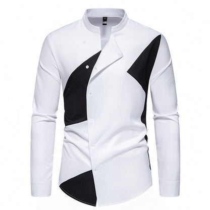 Herren Hemd Modern Asymmetrisches Design